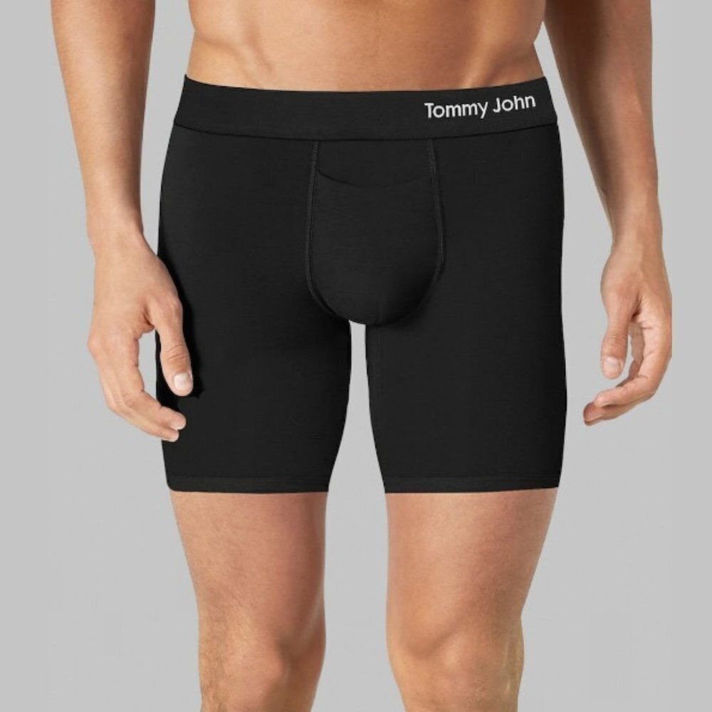 Tommy John Men's Cool Cotton Mid-Length 6" Boxer Briefs - XXL